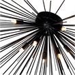 CWI Lighting Savannah 8 Light Metal Indoor Flush Mount in Black