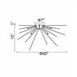 CWI Lighting Savannah 8 Light Metal Indoor Flush Mount in Black