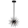 CWI Lighting Savannah 6 Light Starburst Glass Chandelier in Black
