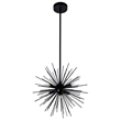 CWI Lighting Savannah 6 Light Starburst Glass Chandelier in Black