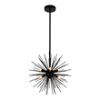 CWI Lighting Savannah 6 Light Starburst Glass Chandelier in Black