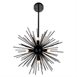 CWI Lighting Savannah 9 Light Metal Modern Chandelier in Black