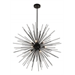 CWI Lighting Savannah 9 Light Metal Modern Chandelier in Black