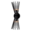 CWI Lighting Savannah 2 Light Metal Indoor Wall Sconce in Black