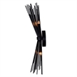 CWI Lighting Savannah 2 Light Metal Indoor Wall Sconce in Black