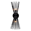 CWI Lighting Savannah 2 Light Metal Indoor Wall Sconce in Black