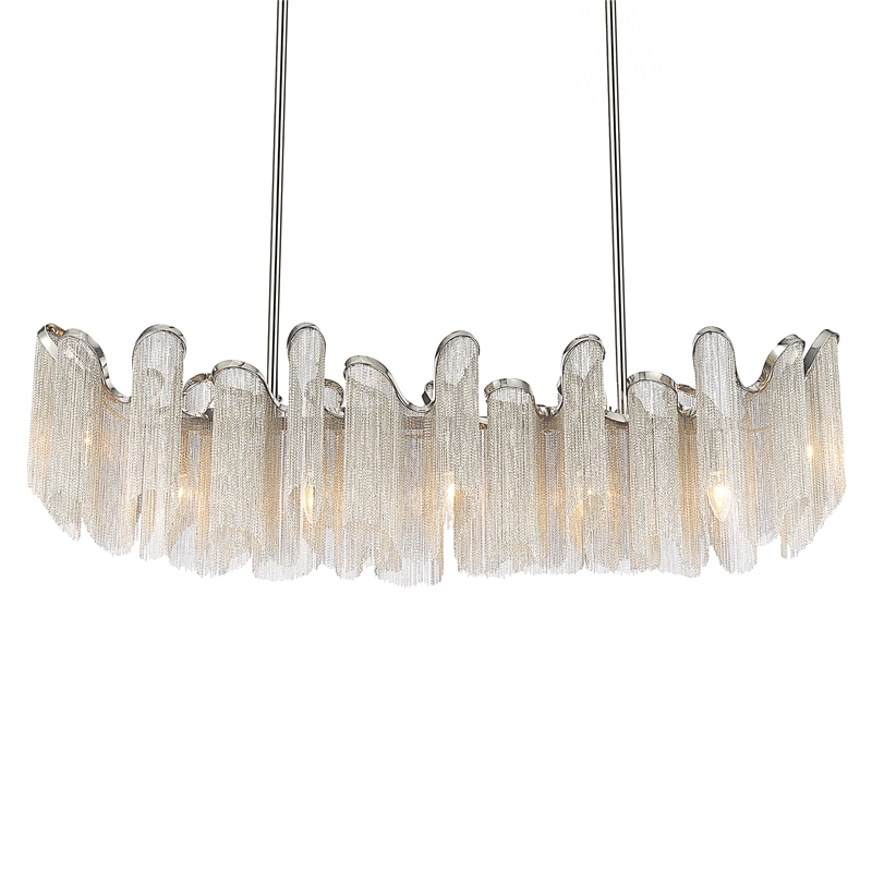 CWI Lighting Daisy 7 Light Transitional Metal Down Chandelier in Chrome