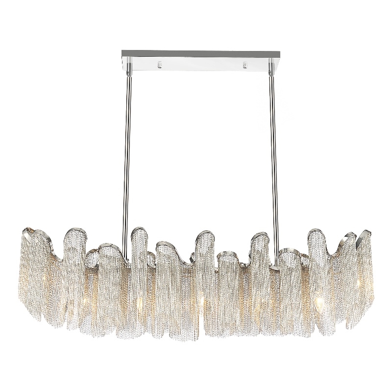 CWI Lighting Daisy 7 Light Transitional Metal Down Chandelier in Chrome