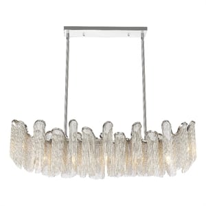 CWI Lighting Daisy 7 Light Transitional Metal Down Chandelier in Chrome