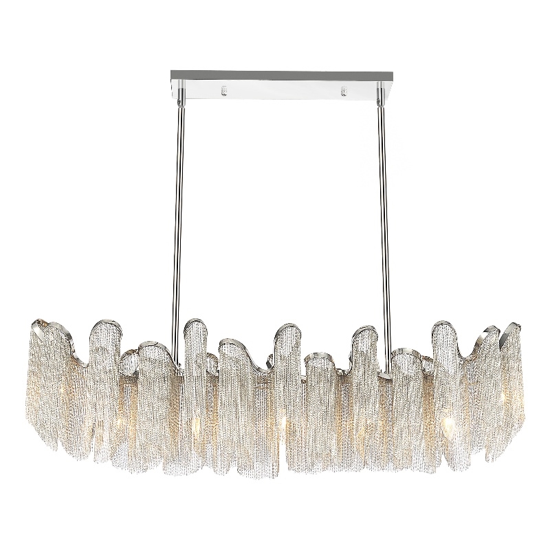 CWI Lighting Daisy 7 Light Transitional Metal Down Chandelier in Chrome