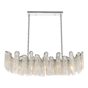 CWI Lighting Daisy 7 Light Transitional Metal Down Chandelier in Chrome