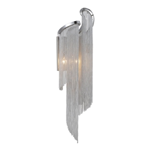 cwi lighting daisy 2 light metal indoor wall sconce in chrome