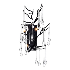 cwi lighting anita 3 light glass indoor wall sconce in black