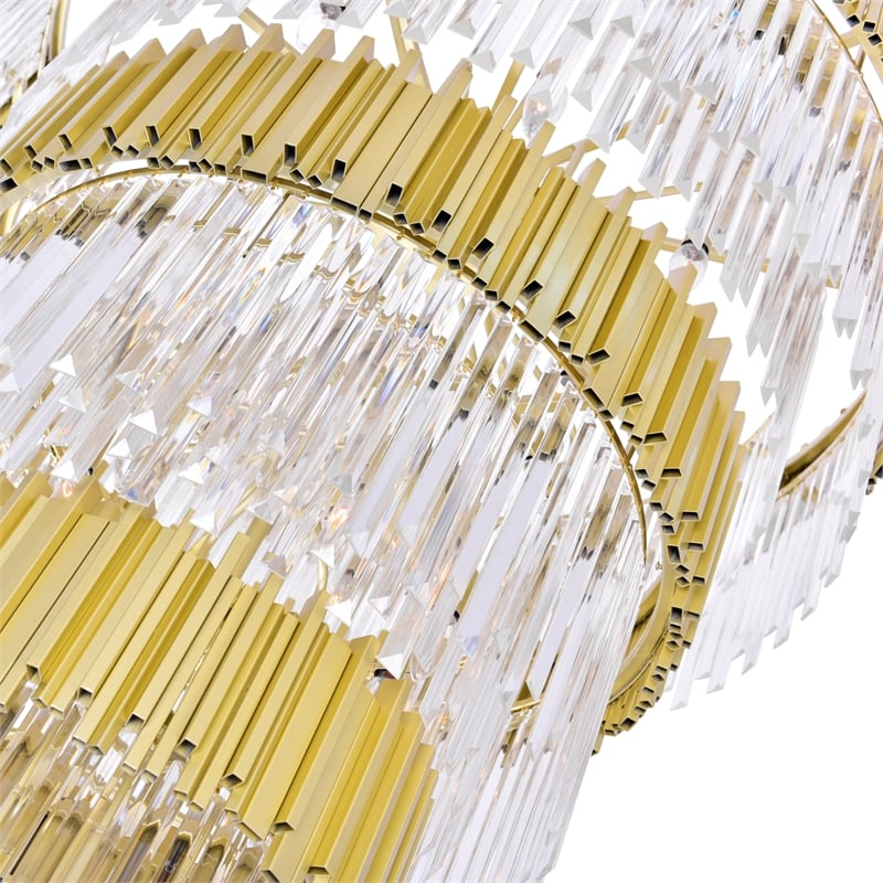 CWI Lighting Deco 34 Light Down Metal Chandelier in Medallion Gold