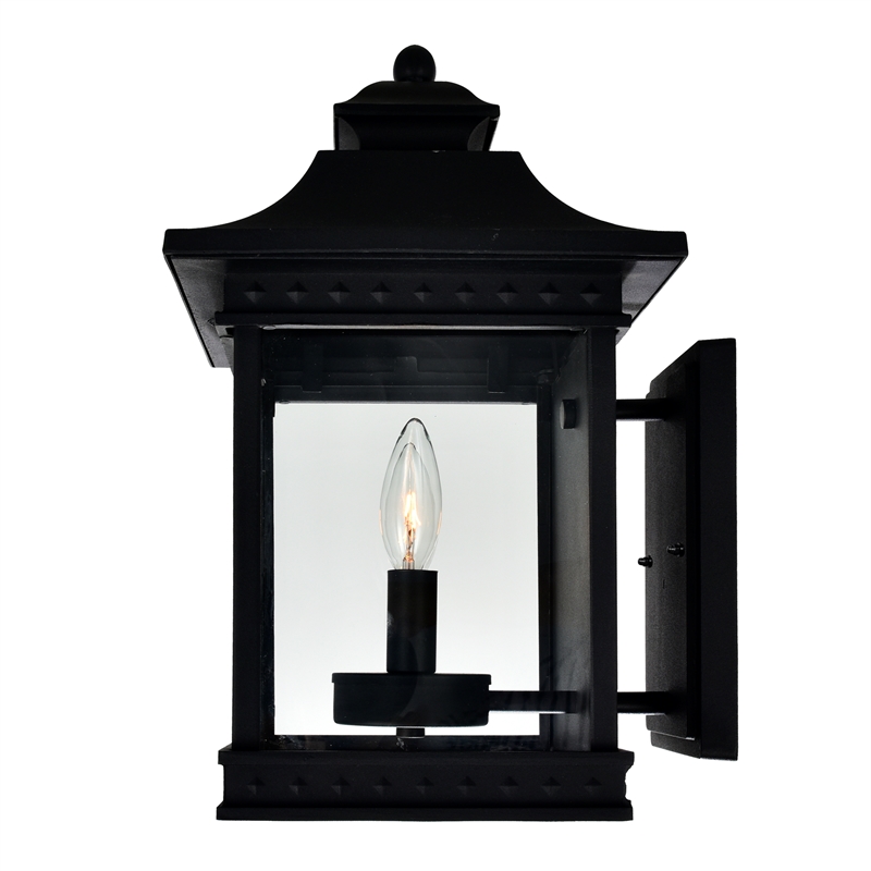 CWI Lighting Cleveland 2 Light Metal Outdoor Wall Light in Black