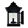 CWI Lighting Cleveland 2 Light Metal Outdoor Wall Light in Black