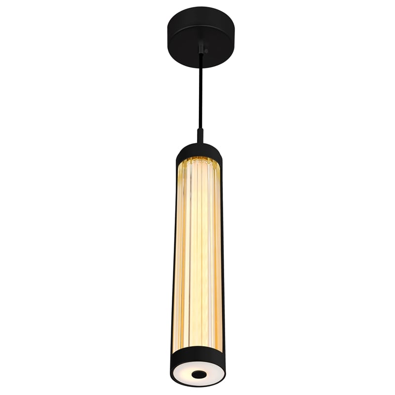 CWI Lighting Neva 1 Light LED Integrated Metal Chandelier in Black