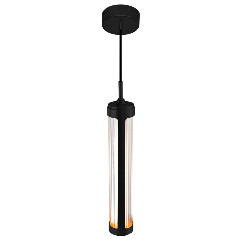 CWI Lighting Neva 1 Light LED Integrated Metal Chandelier in Black