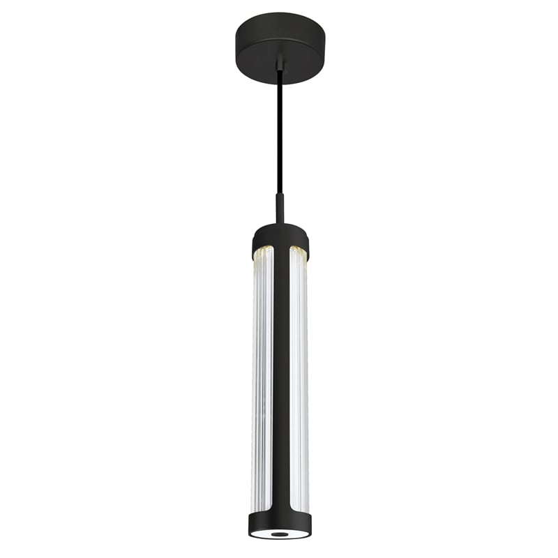 CWI Lighting Neva 1 Light LED Integrated Metal Chandelier in Black