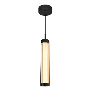 cwl lighting neva 1-light glass led integrated chandelier in black