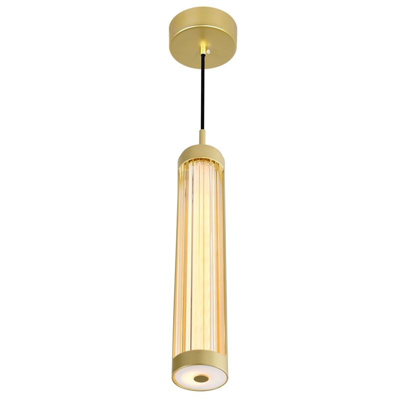 CWI Lighting Neva 1 Light LED Integrated Metal Chandelier in Satin Gold