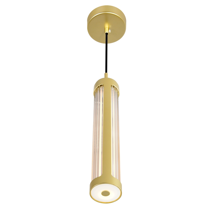 CWI Lighting Neva 1 Light LED Integrated Metal Chandelier in Satin Gold