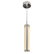 CWI Lighting Neva 1 Light Glass LED Integrated Chandelier in Satin Nickel