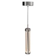 CWI Lighting Neva 1 Light Glass LED Integrated Chandelier in Satin Nickel
