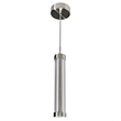 CWI Lighting Neva 1 Light Glass LED Integrated Chandelier in Satin Nickel