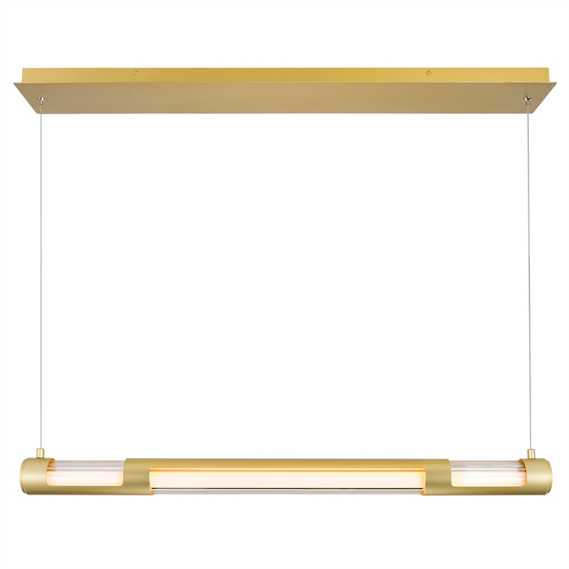CWI Lighting Neva 1 Light Glass LED Integrated Chandelier in Satin Gold