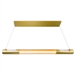 CWI Lighting Neva 1 Light Glass LED Integrated Chandelier in Satin Gold