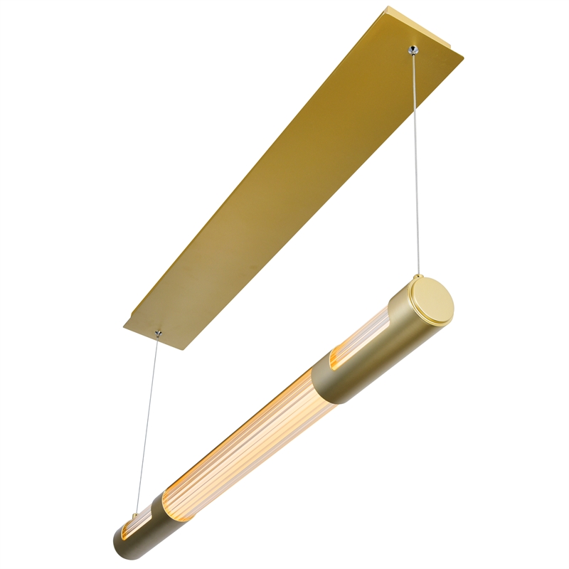 CWI Lighting Neva 1 Light Glass LED Integrated Chandelier in Satin Gold