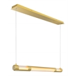 CWI Lighting Neva 1 Light Glass LED Integrated Chandelier in Satin Gold