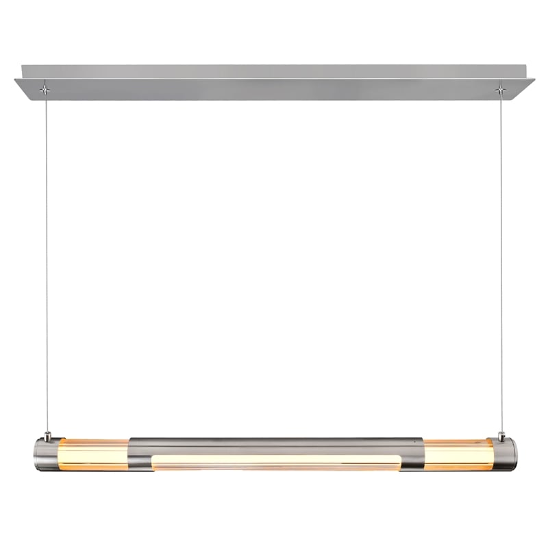 CWI Lighting Neva 1 Light Glass LED Integrated Mini Pendant in Satin Nickel
