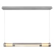 CWI Lighting Neva 1 Light Glass LED Integrated Mini Pendant in Satin Nickel
