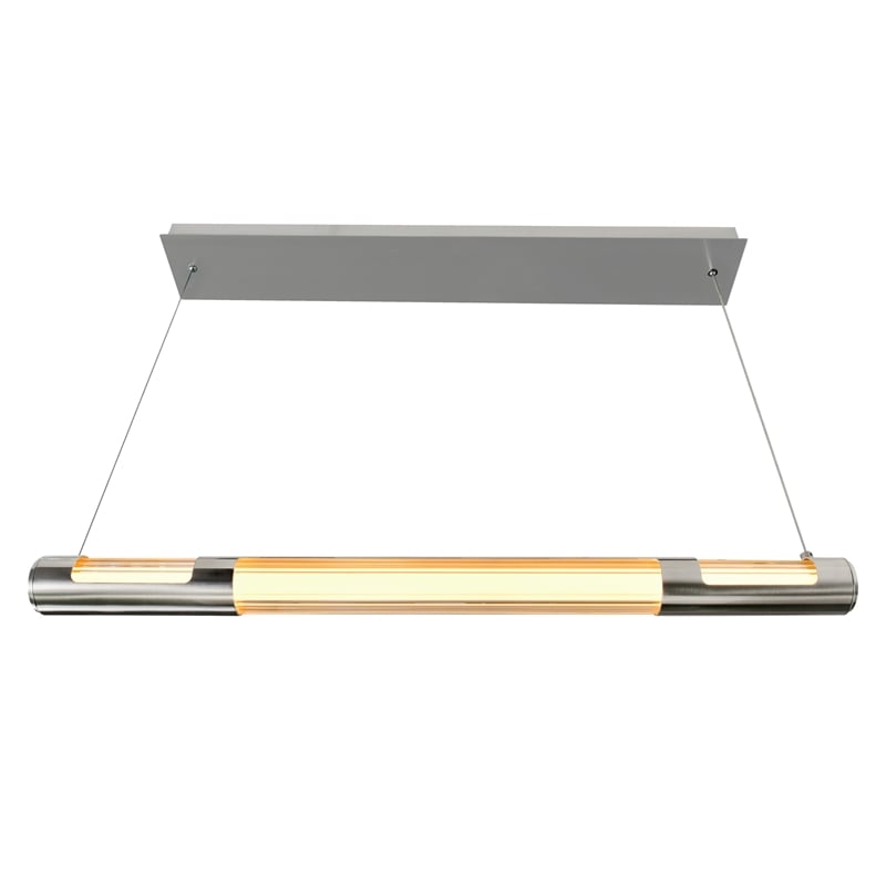 CWI Lighting Neva 1 Light Glass LED Integrated Mini Pendant in Satin Nickel