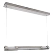 CWI Lighting Neva 1 Light Glass LED Integrated Mini Pendant in Satin Nickel