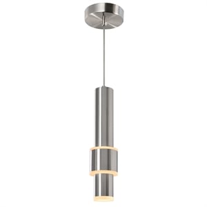 CWI Lighting Lena 1 Light LED Integrated Metal Mini Pendant in Nickel