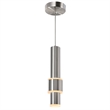 CWI Lighting Lena 1 Light LED Integrated Metal Mini Pendant in Nickel