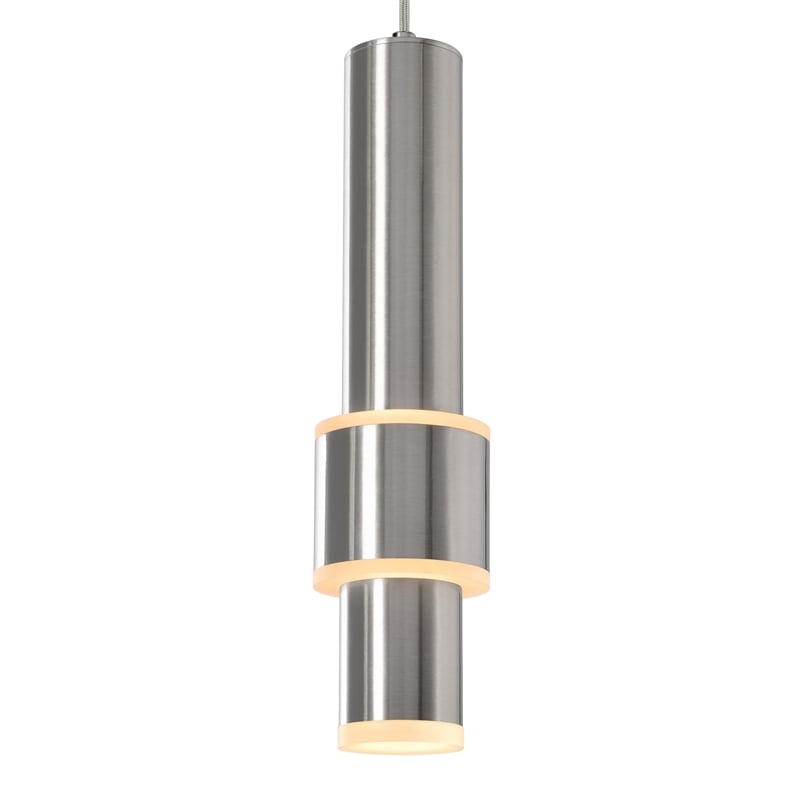 CWI Lighting Lena 1 Light LED Integrated Metal Mini Pendant in Nickel