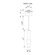 CWI Lighting Lena 1 Light LED Integrated Metal Mini Pendant in Nickel