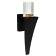 CWI Lighting Catania Crystal LED Integrated Indoor Wall Light in Black