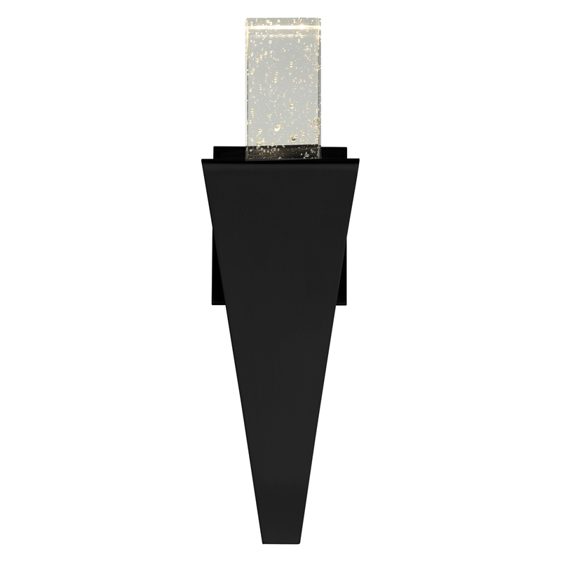 CWI Lighting Catania Crystal LED Integrated Indoor Wall Light in Black