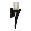 CWI Lighting Catania Crystal LED Integrated Indoor Wall Light in Black