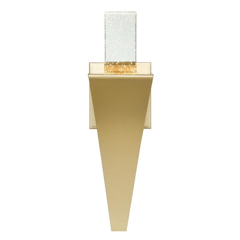 CWI Lighting Catania Crystal LED Integrated Indoor Wall Light in Gold