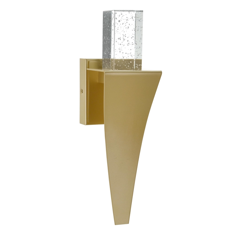 CWI Lighting Catania Crystal LED Integrated Indoor Wall Light in Gold