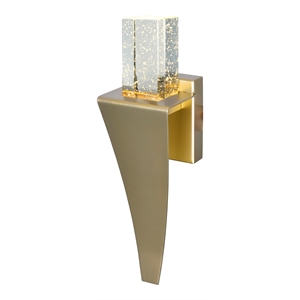 cwl lighting catania crystal led integrated indoor wall light in gold