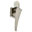 CWI Lighting Catania 1 Light LED Integrated Metal Wall Light in Satin Nickel