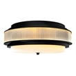 CWI Lighting Valdivia 4 Light Glass Indoor Flush Mount in Black