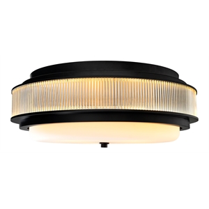 cwl lighting valdivia 5-light glass indoor flush mount in black